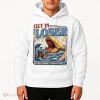 Get In Loser We're Doing God's Will Funny Christian Hoodie thumb 2