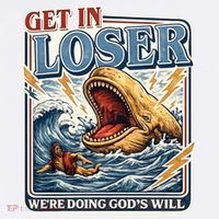 Get In Loser We're Doing God's Will Funny Christian Sweatshirt thumb 3