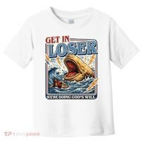 Get In Loser We're Doing God's Will Funny Christian Toddler T-Shirt thumb 0
