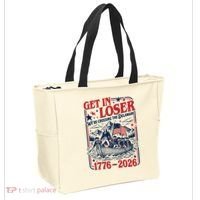 Get In Loser 1776-2026 We're Crossing The Delaware Tote Bag thumb 2