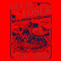 Get In Loser 1776-2026 We're Crossing The Delaware Santa Hat thumb 1