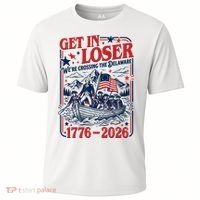 Get In Loser 1776-2026 We're Crossing The Delaware Cooling Performance Crew T-Shirt thumb 0