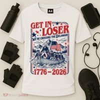 Get In Loser 1776-2026 We're Crossing The Delaware Cooling Performance Crew T-Shirt thumb 3