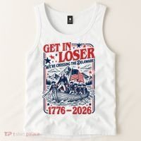Get In Loser 1776-2026 We're Crossing The Delaware Tank Top thumb 2