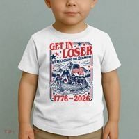 Get In Loser 1776-2026 We're Crossing The Delaware Toddler T-Shirt thumb 2