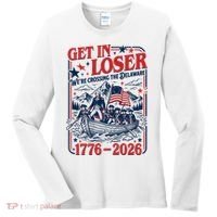 Get In Loser 1776-2026 We're Crossing The Delaware Women's Long Sleeve Shirt thumb 0