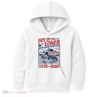 Get In Loser 1776-2026 We're Crossing The Delaware Kids Hoodie thumb 0