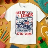 Get In Loser 1776-2026 We're Crossing The Delaware Kids T-Shirt thumb 3
