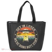 Get In Loser We're Doing Butt Stuff Alien Abduction Tote Bag thumb 0