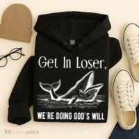 Get In Loser We're Doing God's Will Funny Christian Bible Hoodie thumb 4