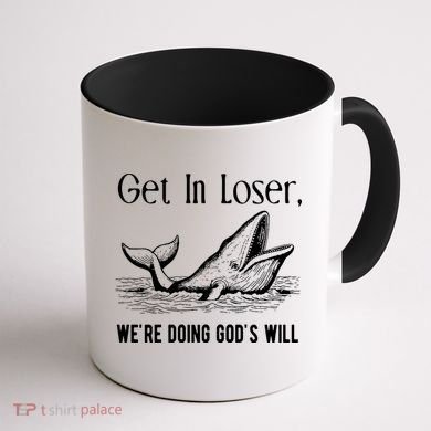 Get In Loser We're Doing God's Will Funny Christian Bible Coffee Mug back