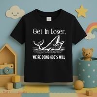Get In Loser We're Doing God's Will Funny Christian Bible Toddler T-Shirt thumb 3