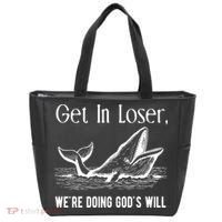 Get In Loser We're Doing God's Will Funny Christian Bible Tote Bag thumb 0