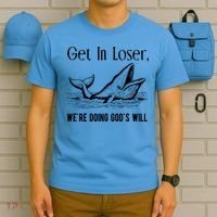 Get In Loser We're Doing God's Will Funny Christian Bible T-Shirt thumb 5