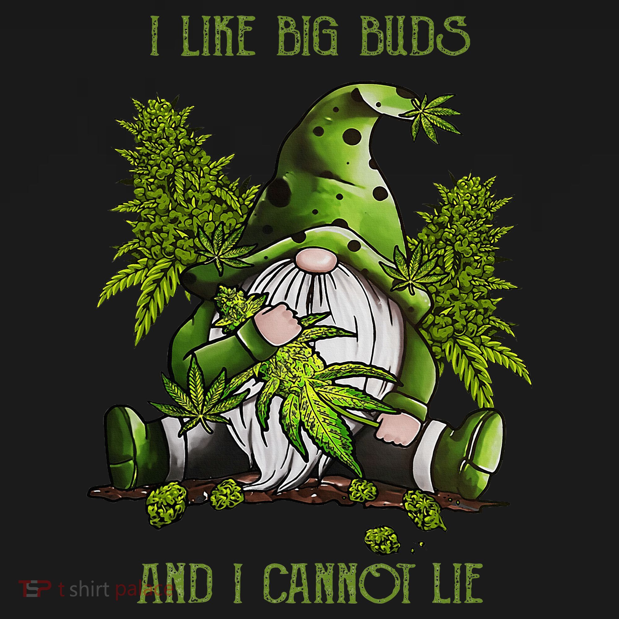 Gnome I Like Big Buds And I Cannot Lie Weed 420 Stoner Idea Coaster