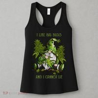 Gnome I Like Big Buds And I Cannot Lie Weed 420 Stoner Idea Women's Tank Top thumb 3