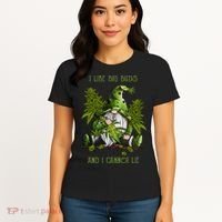 Gnome I Like Big Buds And I Cannot Lie Weed 420 Stoner Idea Women's T-Shirt thumb 4