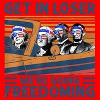 Get In Loser Were Going Freedoming 4th Of July Santa Hat thumb 1