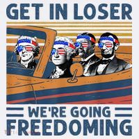 Get In Loser Were Going Freedoming 4th Of July Kids Sweatshirt thumb 2