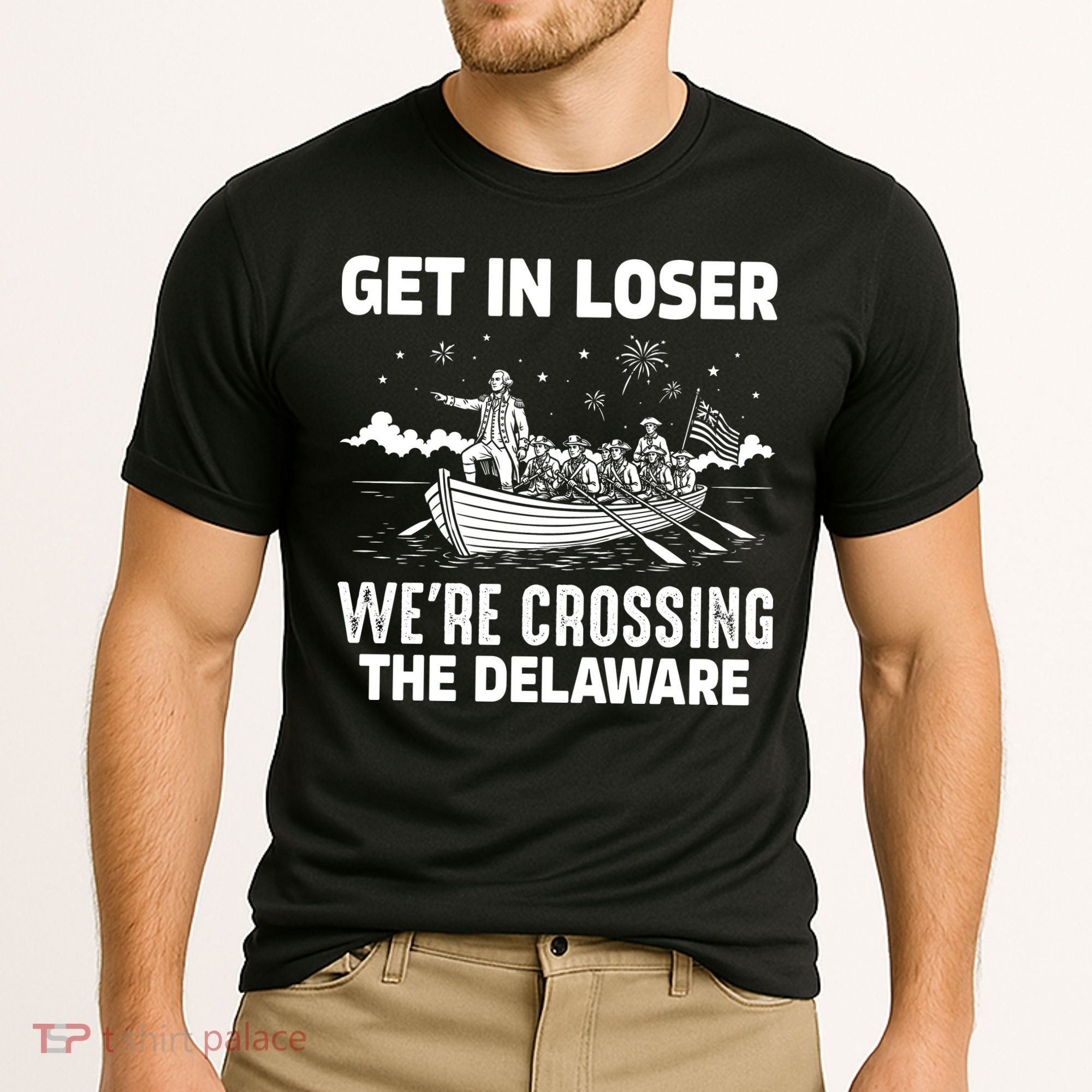 Get In Loser We're Crossing The Delaware Cooling Performance Crew T-Shirt