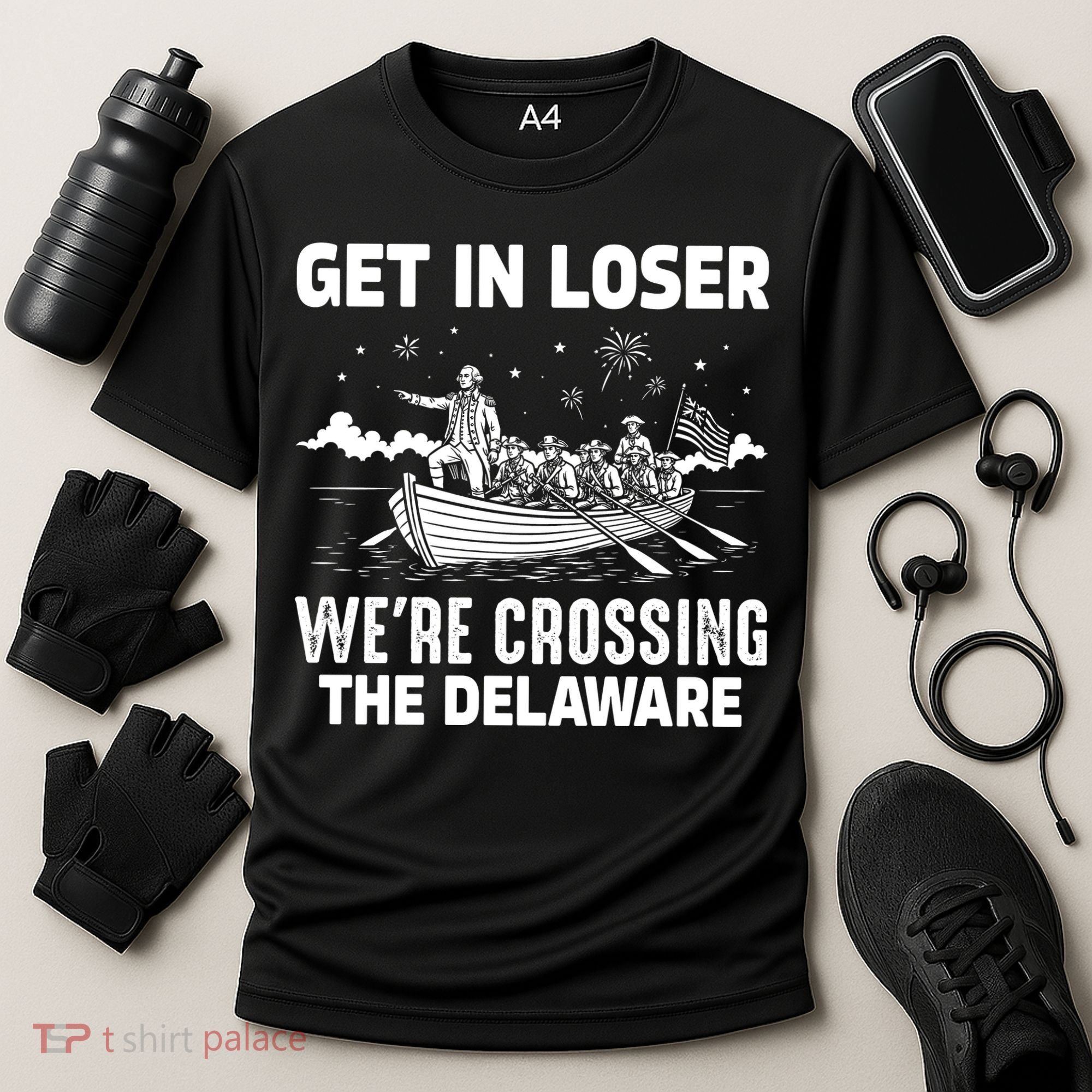 Get In Loser We're Crossing The Delaware Cooling Performance Crew T-Shirt