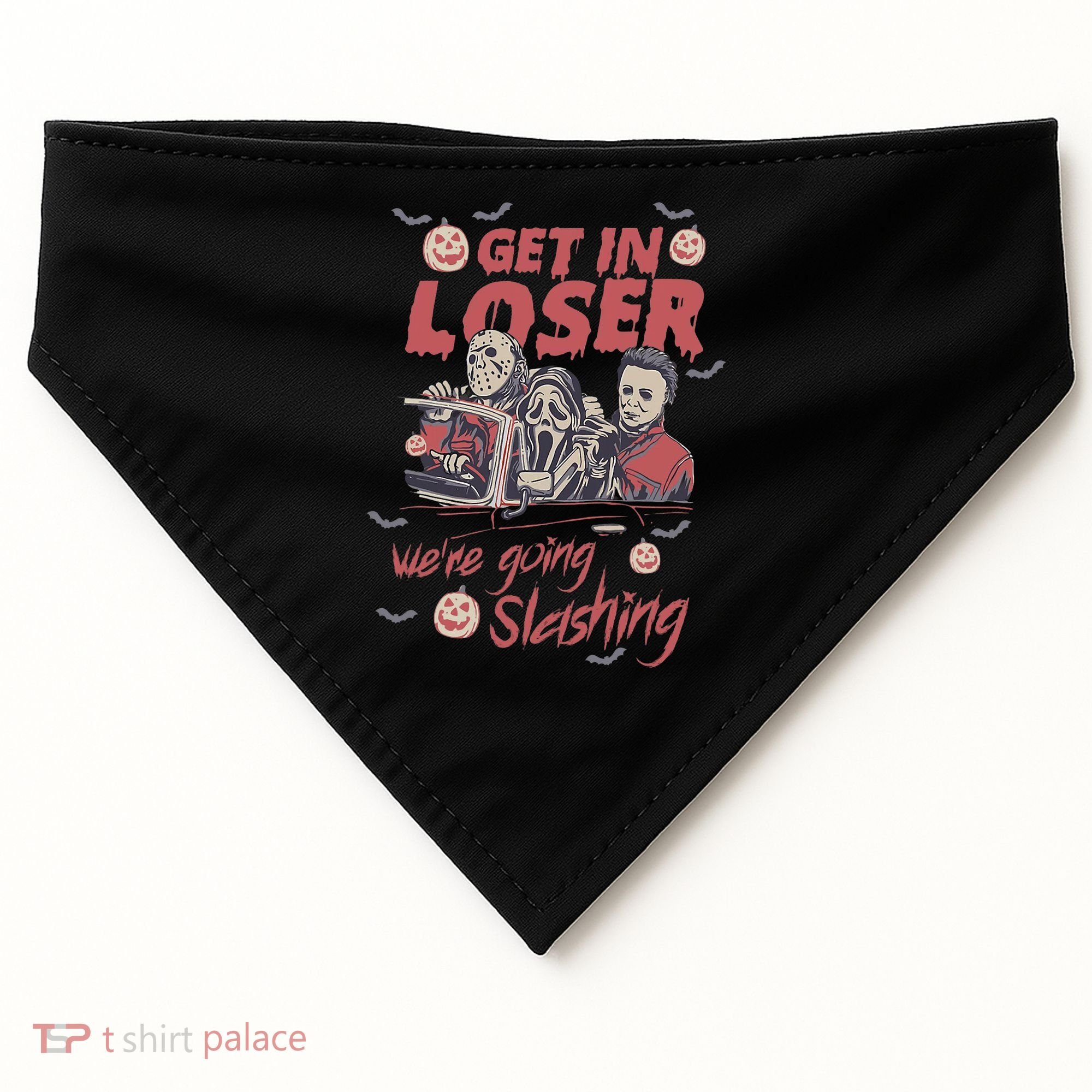Get In Loser WeRe Going Slashing Horror Character Halloween USA-Made Doggie Bandana
