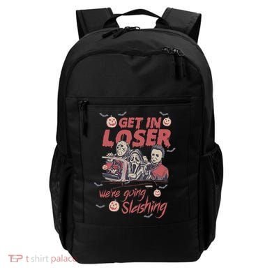 Get In Loser WeRe Going Slashing Horror Character Halloween Backpack