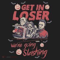 Get In Loser WeRe Going Slashing Horror Character Halloween Beanie thumb 2