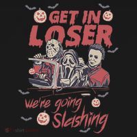 Get In Loser WeRe Going Slashing Horror Character Halloween Women's Tank Top thumb 5