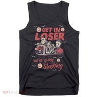 Get In Loser WeRe Going Slashing Horror Character Halloween Tank Top thumb 0