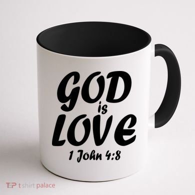 God Is Love 1 John 4:8 Coffee Mug back