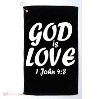God Is Love 1 John 4:8 Golf Towel thumb 0