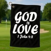 God Is Love 1 John 4:8 Golf Towel thumb 1