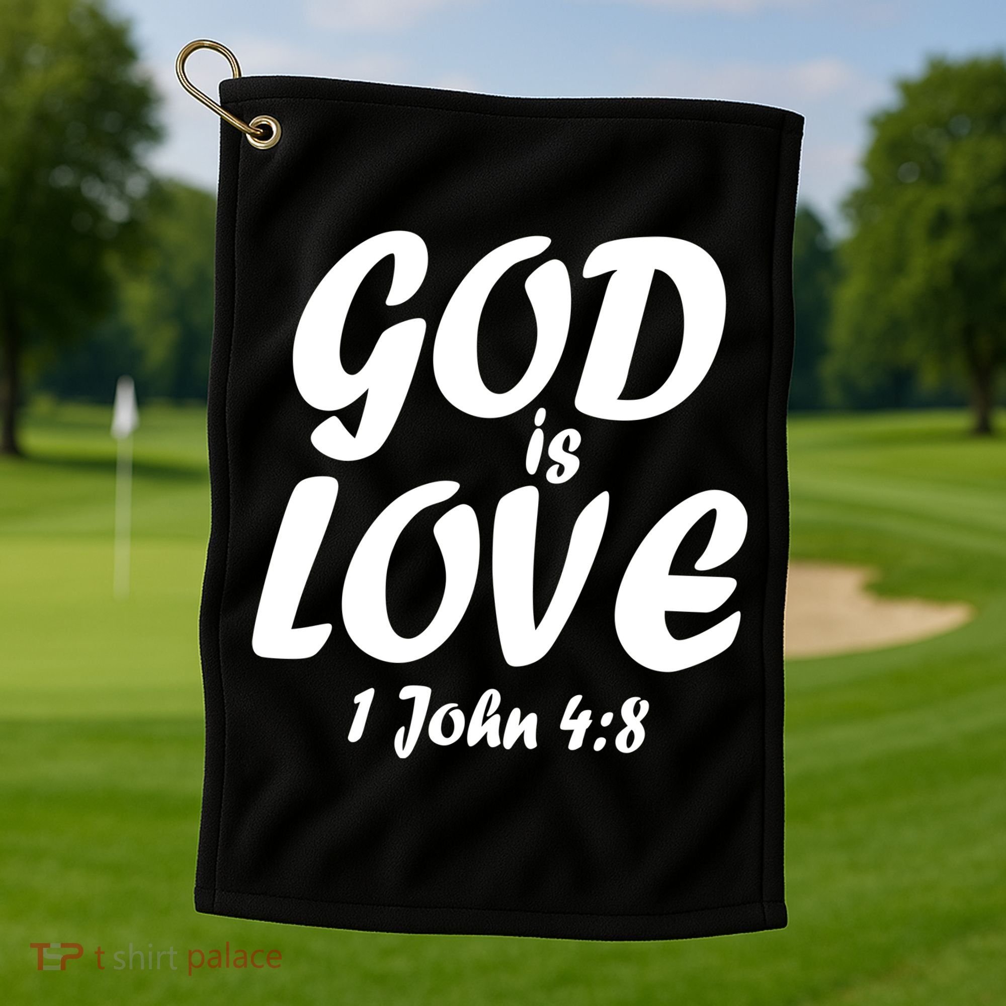 God Is Love 1 John 4:8 Golf Towel