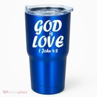 God Is Love 1 John 4:8 Tumbler thumb 0