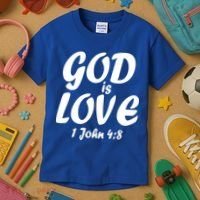 God Is Love 1 John 4:8 Kids T-Shirt thumb 3