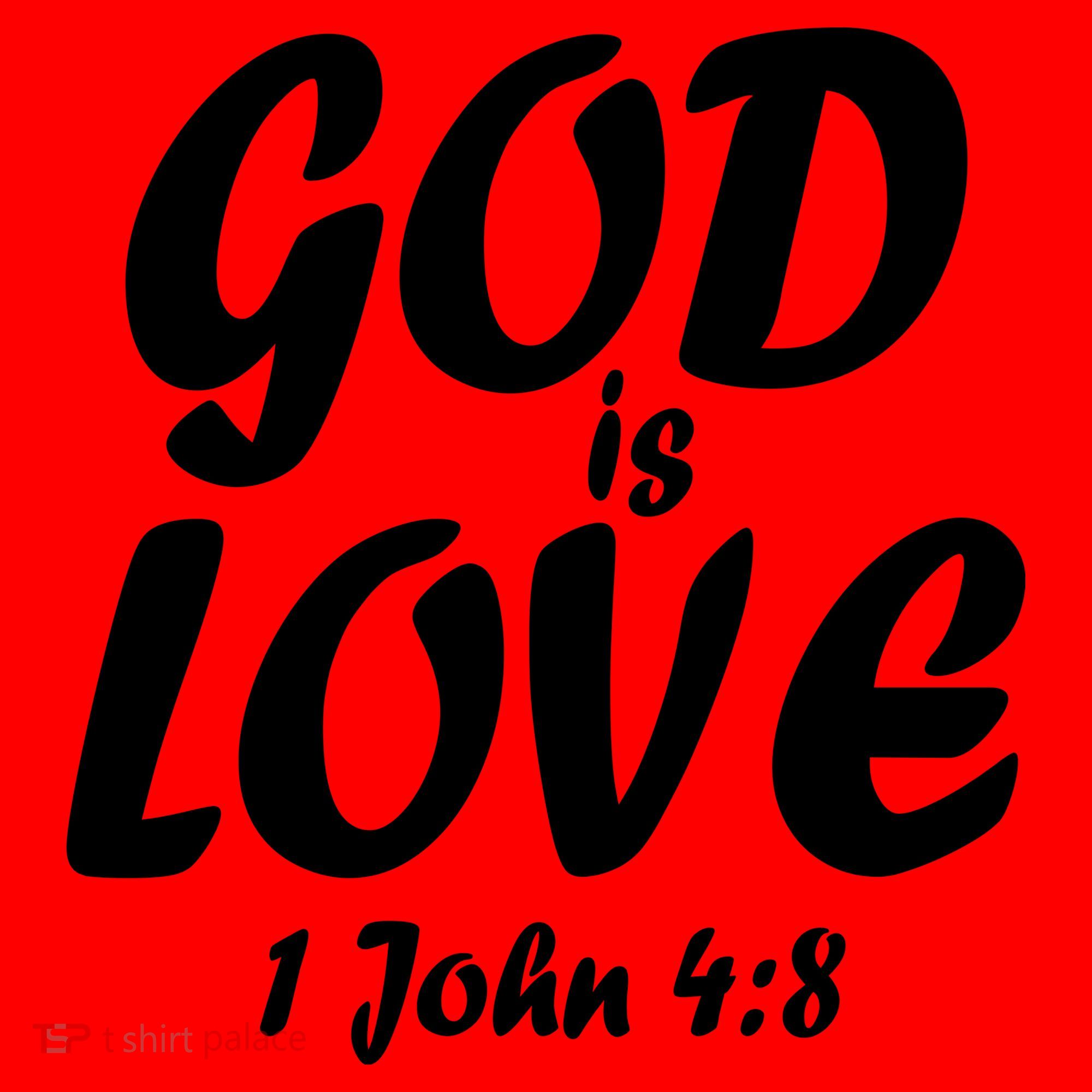 God Is Love 1 John 4:8 Santa Hat