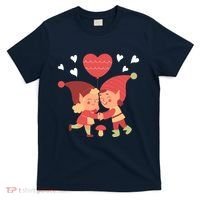 Gnomes In Love Holding Onto A Heart Balloon Happy Valentines Day T-Shirt thumb 0