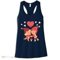 Gnomes In Love Holding Onto A Heart Balloon Happy Valentines Day Women's Tank Top thumb 0