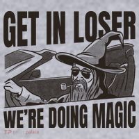 Get In Loser We're Doing Magic Wizard Parody Retro Women's Sweatshirt thumb 2