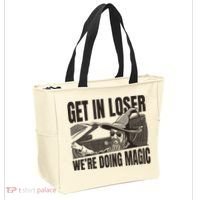 Get In Loser We're Doing Magic Wizard Parody Retro Tote Bag thumb 2