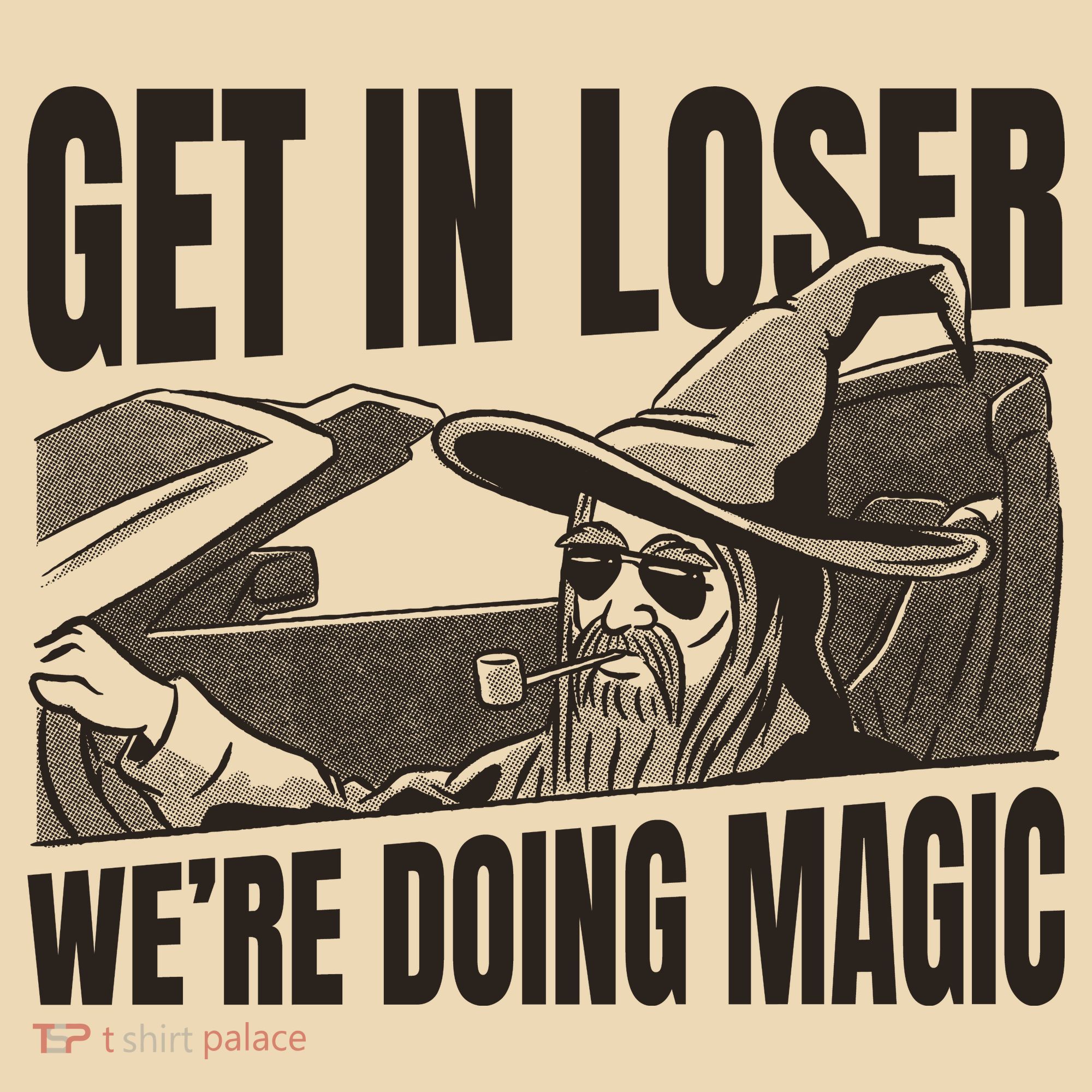 Get In Loser We're Doing Magic Wizard Parody Retro Tote Bag