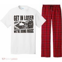 Get In Loser We're Doing Magic Wizard Parody Retro Pajama Set thumb 0