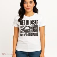 Get In Loser We're Doing Magic Wizard Parody Retro Women's T-Shirt thumb 4