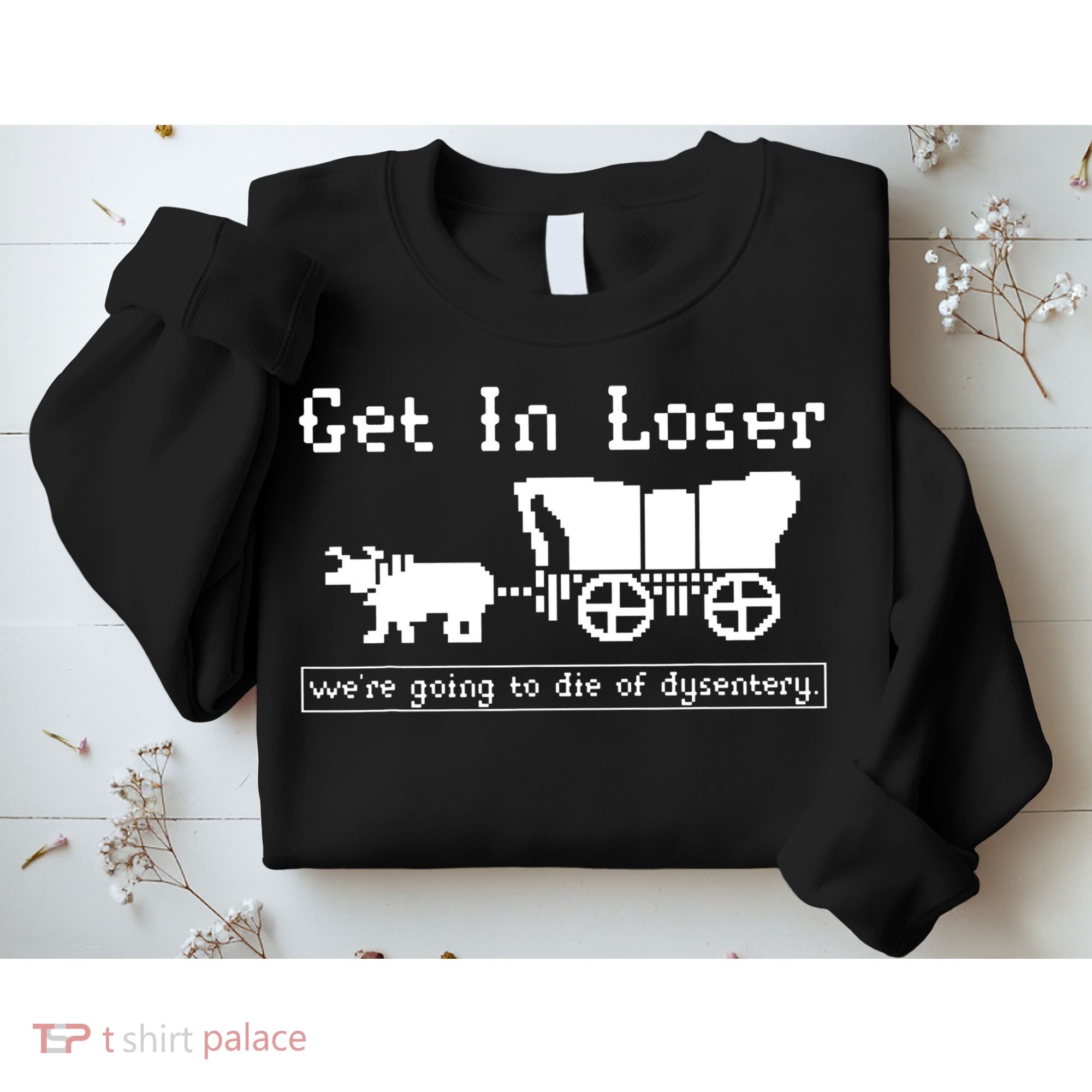 Get In Loser Were Going To Die Of Dysentery Sweatshirt