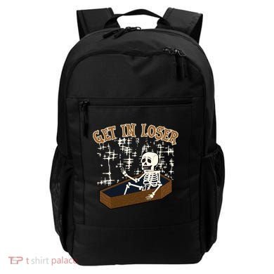 Get In Loser Funny Skeleton Halloween Backpack