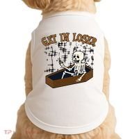 Get In Loser Funny Skeleton Halloween Doggie Tank thumb 0