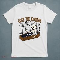 Get In Loser Funny Skeleton Halloween T-Shirt thumb 5