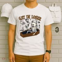 Get In Loser Funny Skeleton Halloween T-Shirt thumb 6