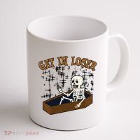 Get In Loser Funny Skeleton Halloween Coffee Mug thumb 1